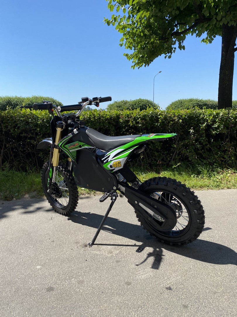 Детский электромотоцикл GreenCamel Питбайк DB500, 48V 1500W R14/R12 — изображение 16