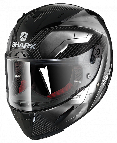 Шлем интеграл Shark Race-r Pro Carbon Deager Carbon Chrom White