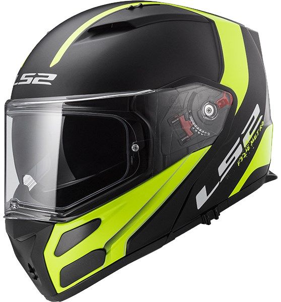 Шлем модуляр LS2 FF324 Metro Rapid Matt Black Hi-vis Yellow
