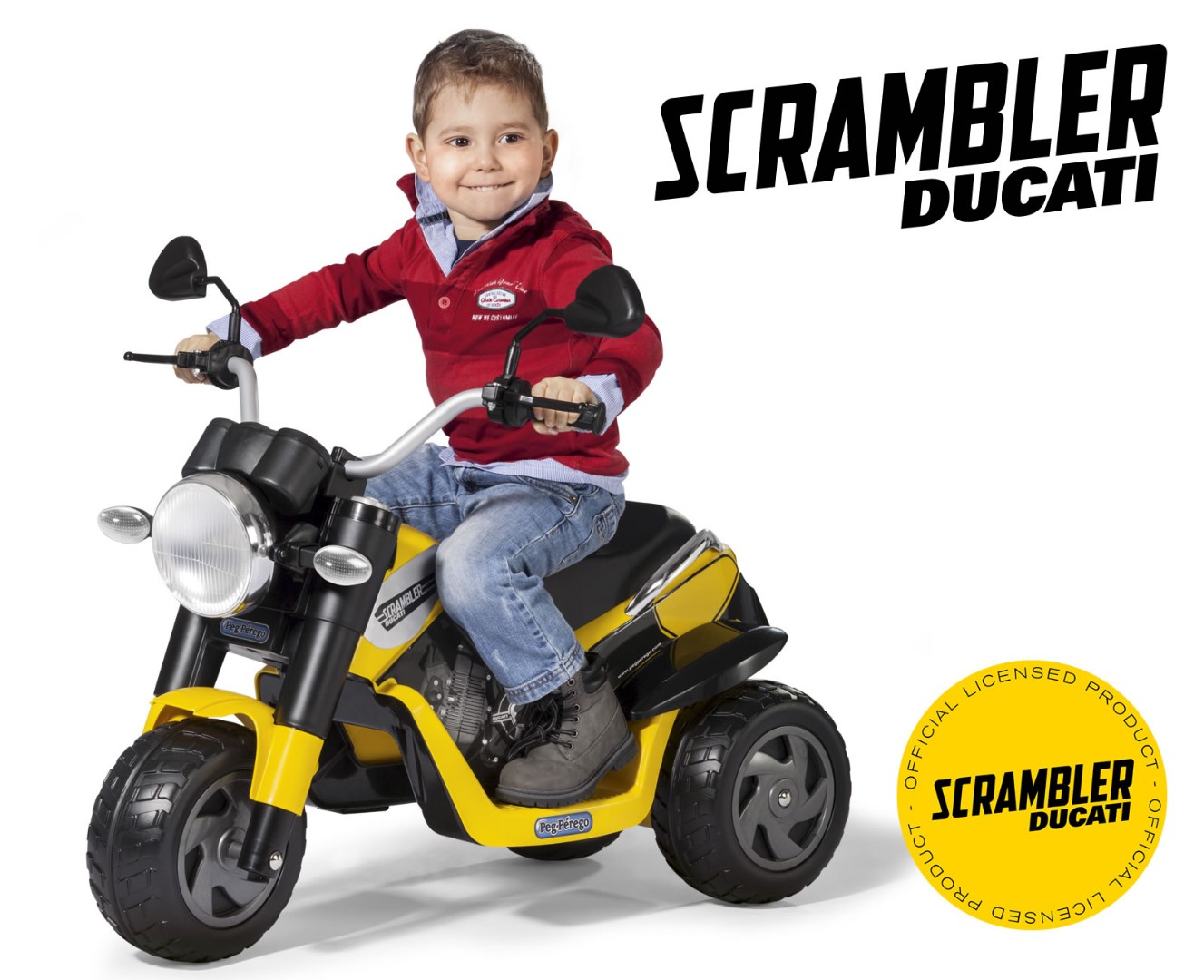 Детский электромотоцикл Scrambler Ducati