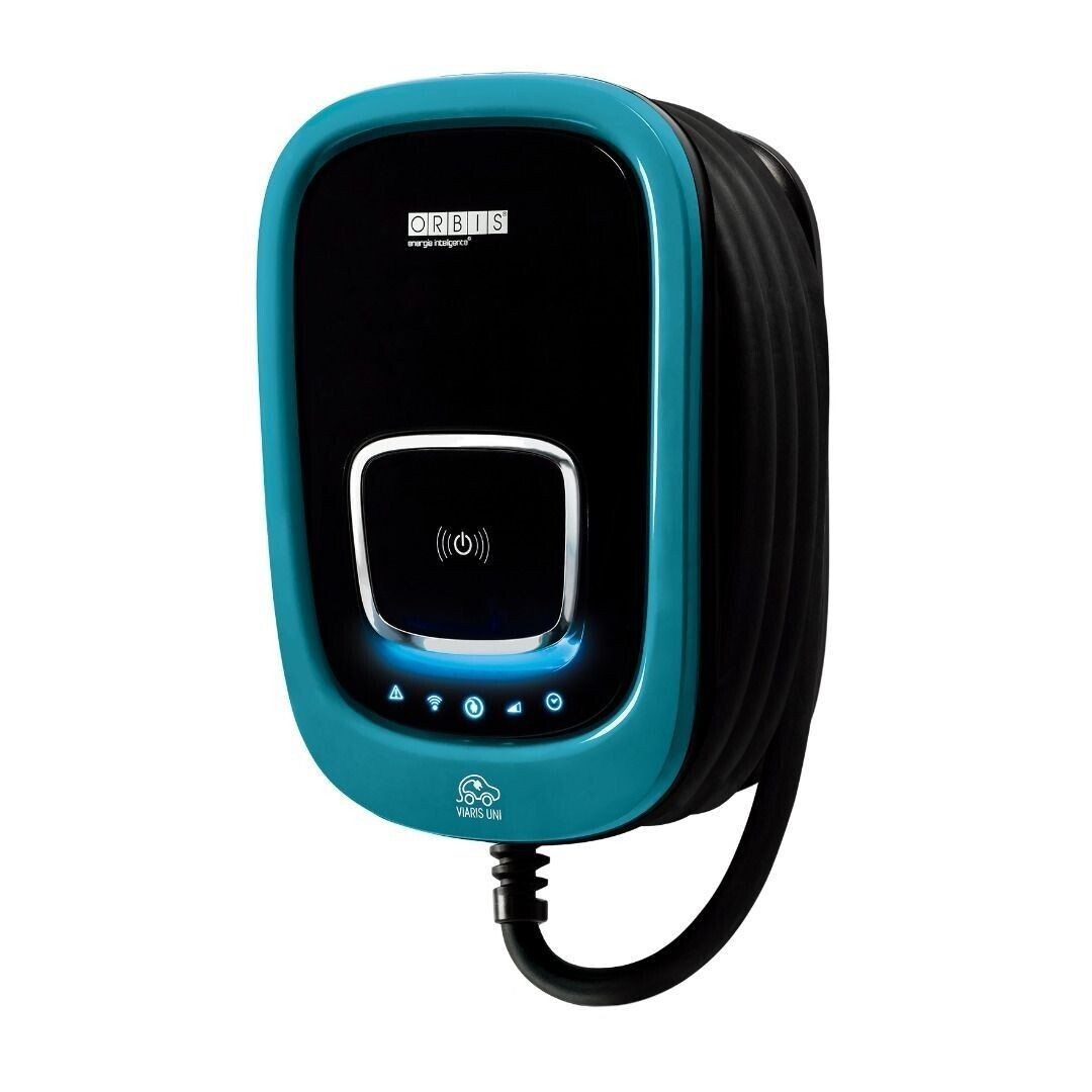 Зарядная станция Orbis VIARIS UNI 230V однофазная 7,4 кВт с кабелем T2 5 м + выход Schuko