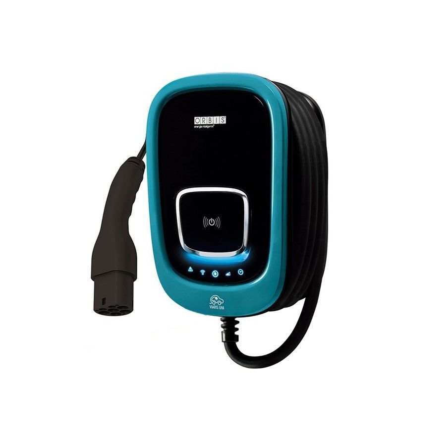 Зарядная станция Orbis VIARIS UNI 230V однофазная 7,4 кВт с кабелем T2 5 м + выход Schuko — изображение 3