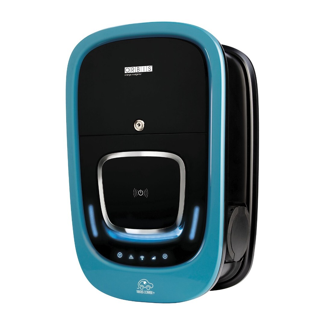 Зарядная станция Orbis VIARIS COMBI + трехфазная 2х22 кВт с розетками T2 с затвором
