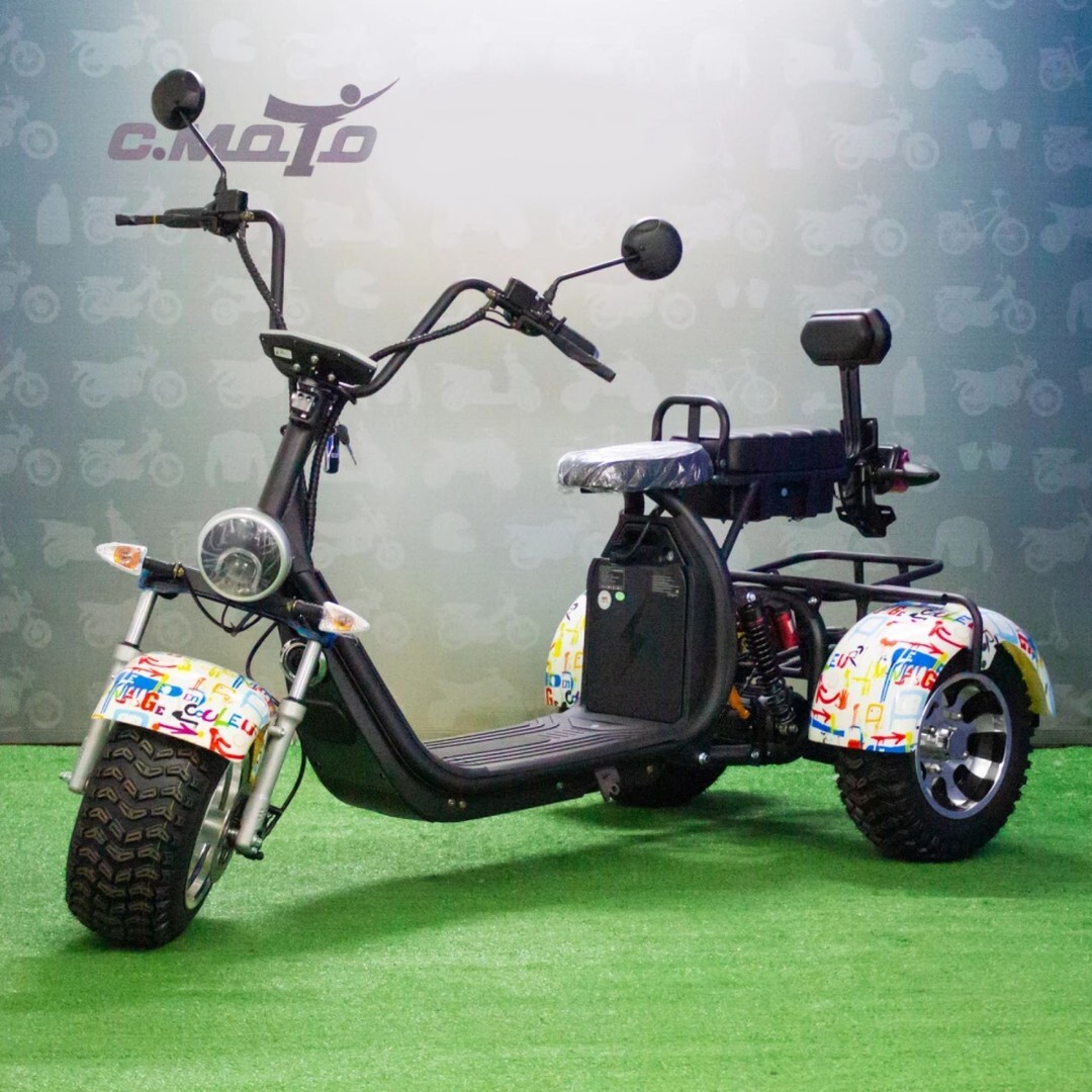 Электроскутер С.МОТО Citycoco TRIKE 2 АКБ