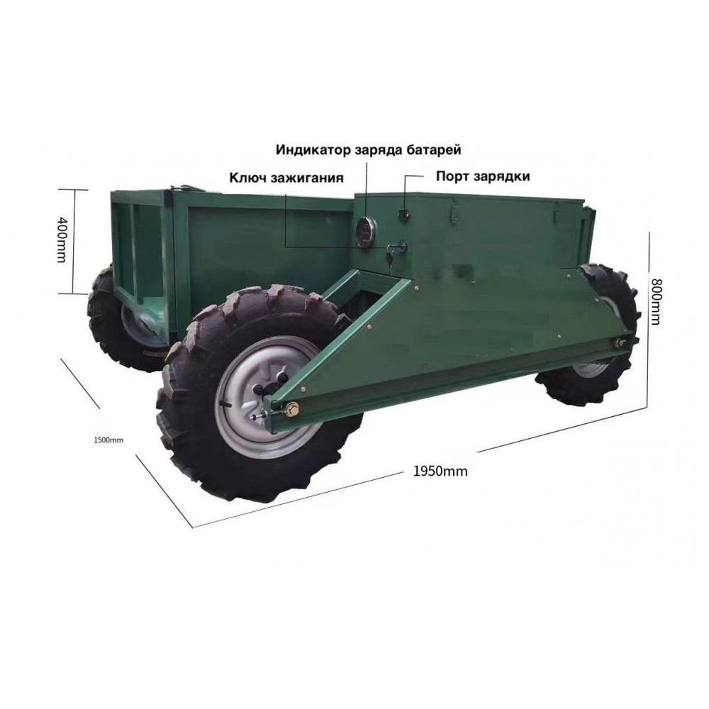 Беспилотная тележка 4x4 GreenCamel АгроМул RC2400 (48V 2400W R12)