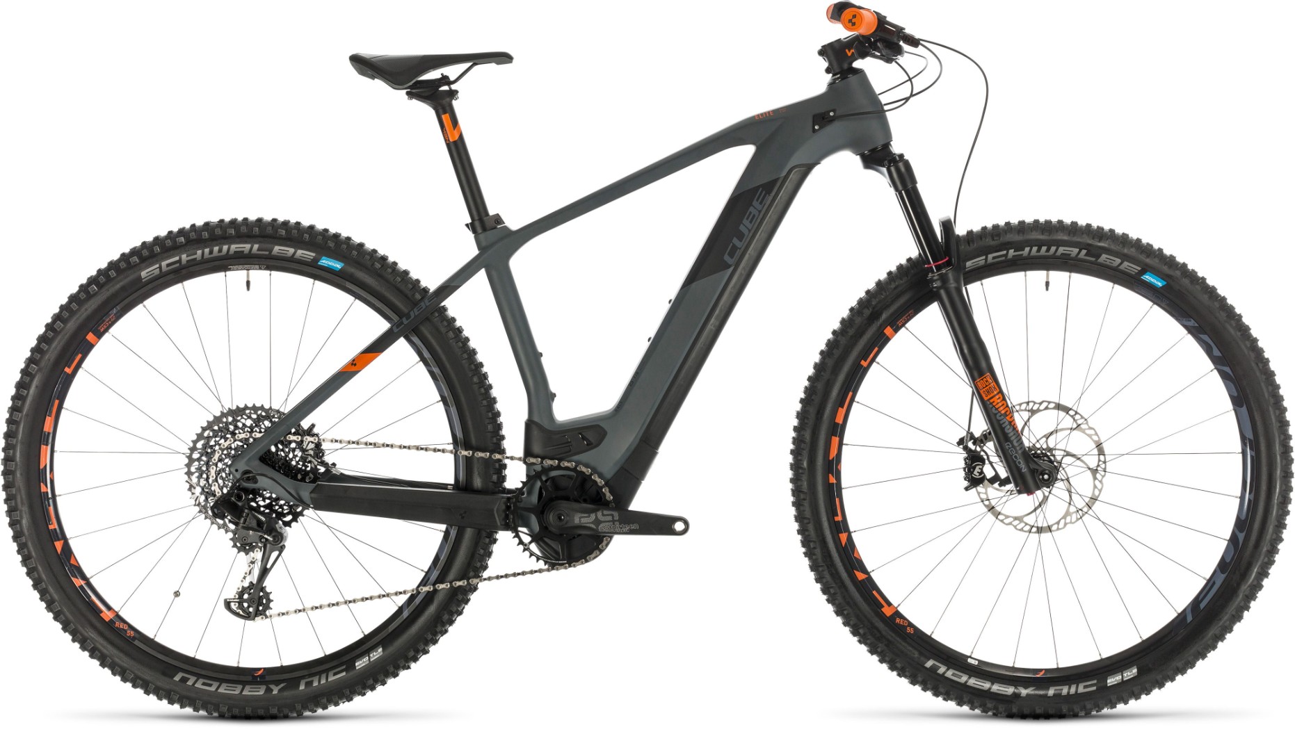 Электровелосипед CUBE 21 Elite Hybrid C:62 Race 625 29 grey´n´orange