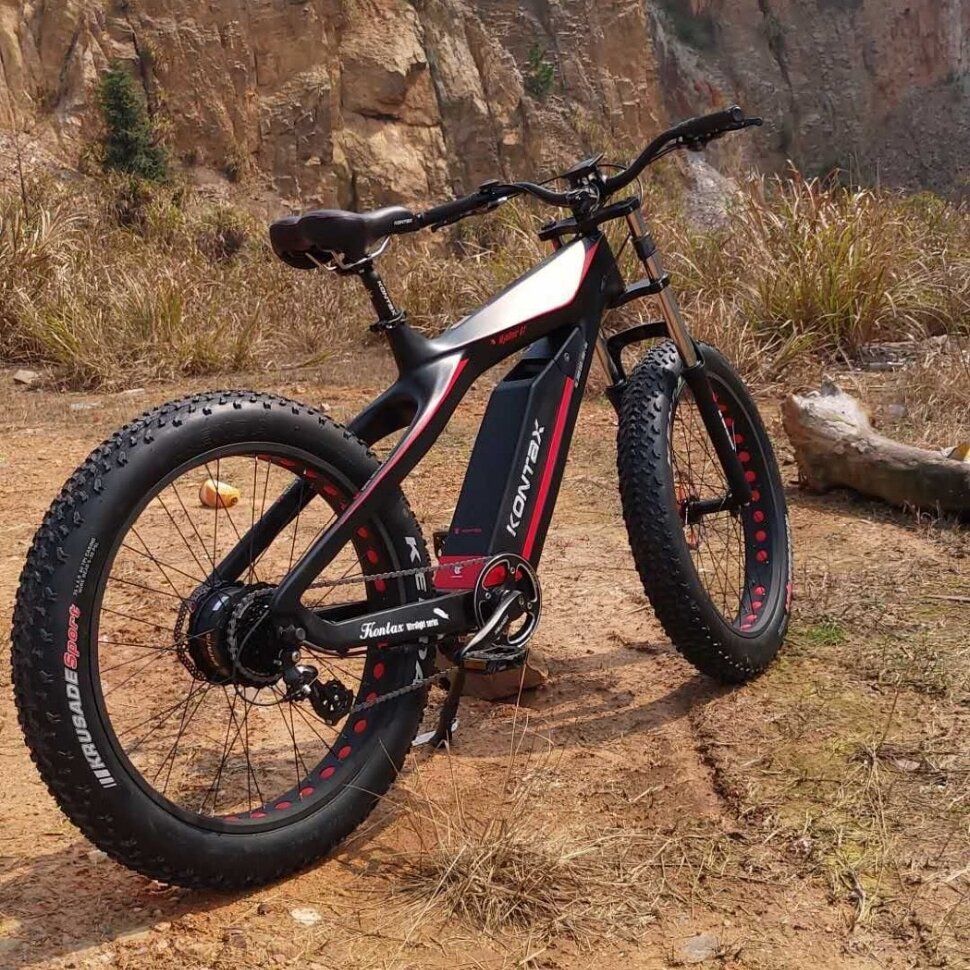 Электровелосипед GreenCamel Карбон Kontax (R26FAT 750W Bafang 48V LG 13Ah) carbon, torque, Altus 8скор — изображение 8