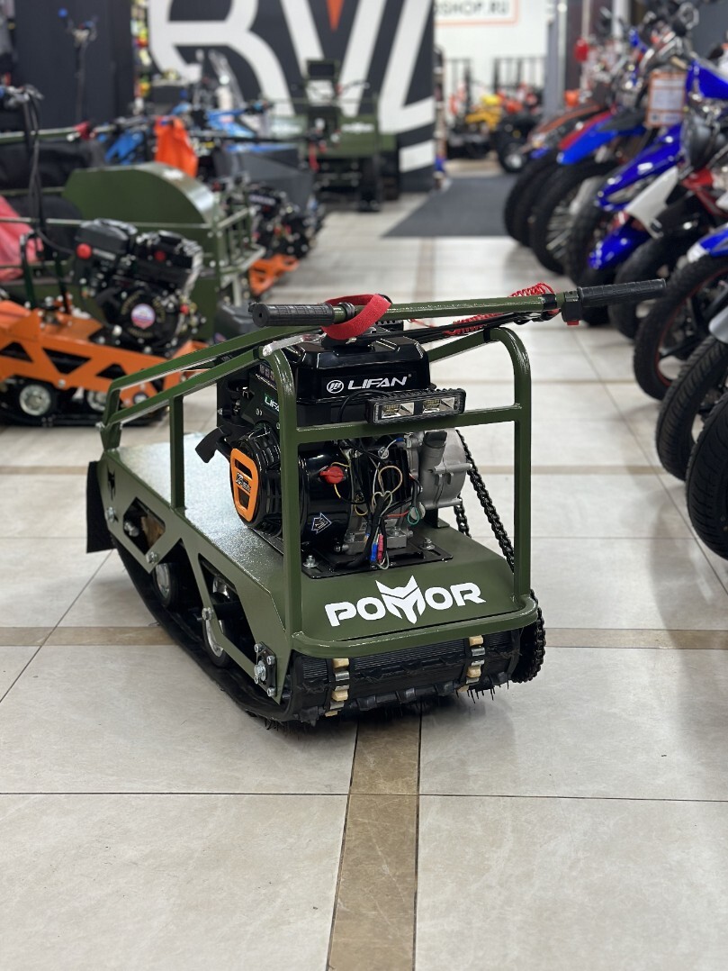 Мотобуксировщик POMOR X1 с подшитыми санями