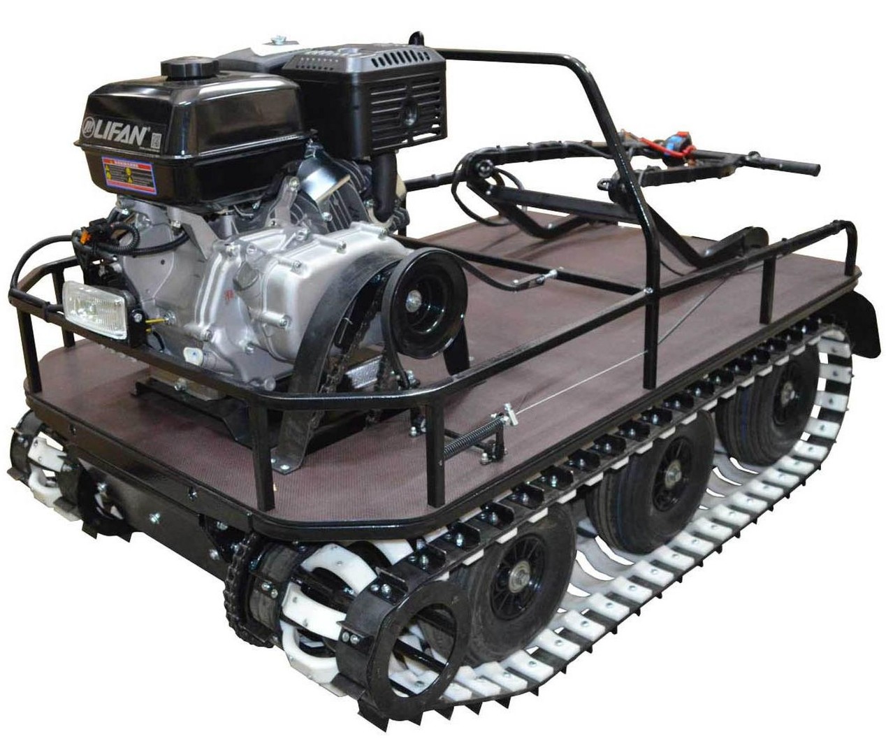 Мотобуксировщик KOiRA TR 13 л.с. с понижающим редуктором (для болот)