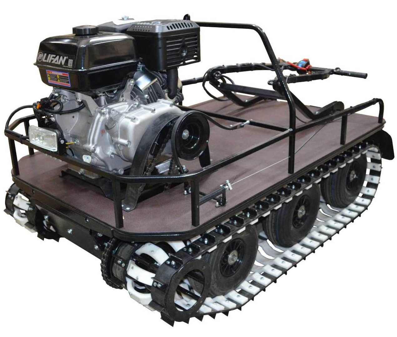 Мотобуксировщик KOiRA TR 13 Е с понижающим редуктором (для болот) с электростартером